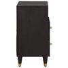 vidaXL Cabinet de chevet Noir 50 x 33 x 62 cm Bois de mangue massif