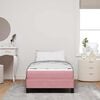 vidaXL Lit à ressorts avec matelas Rose 80 x 220 cm tissu