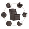 vidaXL Fauteuil inclinable marron brillant similicuir