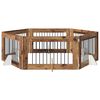 vidaXL Portillon pour chien avec supports 6 pcs Bois ancien