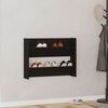 vidaXL Cabinet &agrave; chaussures avec &eacute;tag&egrave;re Ch&ecirc;ne noir 85 x 18 x 90 cm