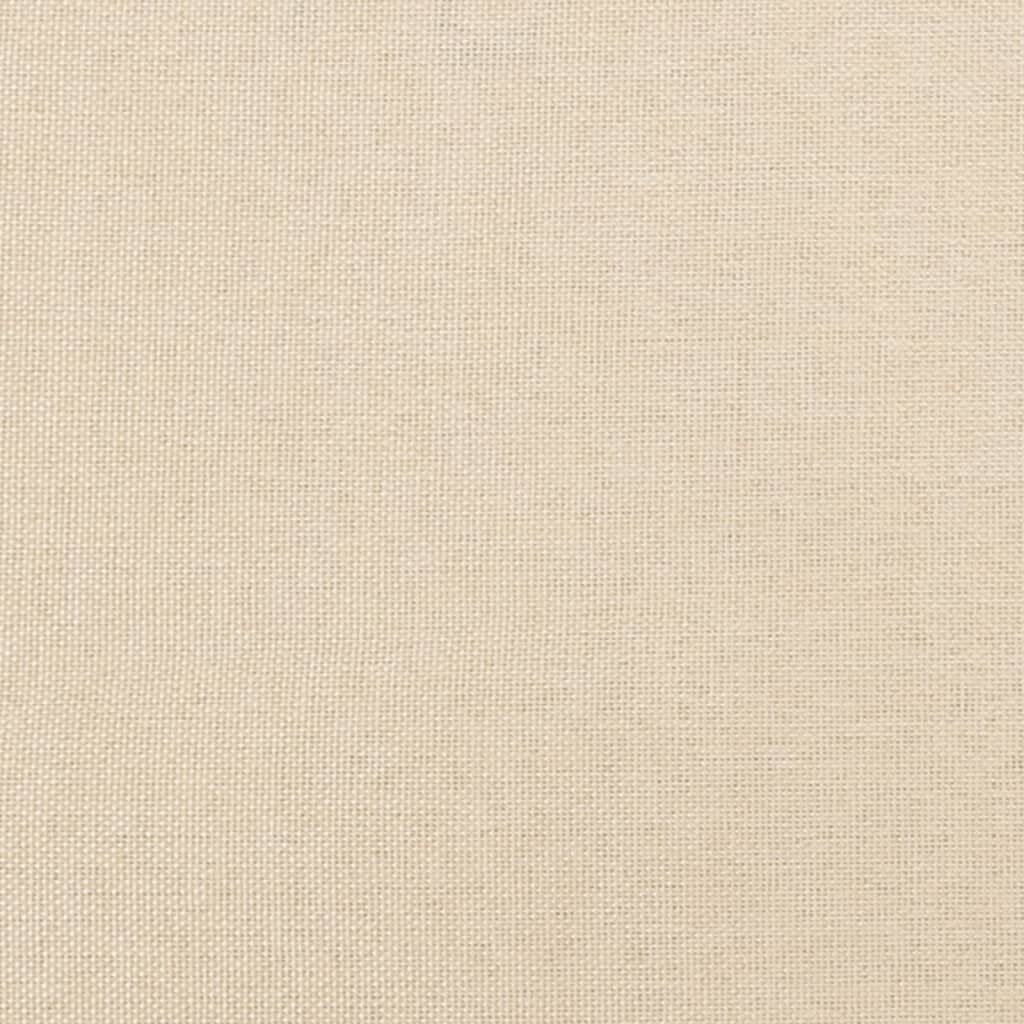 vidaXL Tête de lit avec oreilles Crème 93x16x78/88 cm Tissu