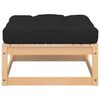 vidaXL Repose-pieds de jardin avec coussins lot de 2 Pin massif