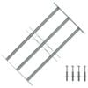 vidaXL Grille r&eacute;glable de s&eacute;curit&eacute; de fen&ecirc;tres et 3 barres 500-650 mm