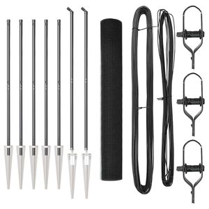 vidaXL Cl&ocirc;ture en fil soud&eacute; avec pointes 10 x 1,2 m Gris Maille
