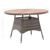 vidaXL Table de jardin Gris 115x74 cm Résine tressée et bois d'acacia