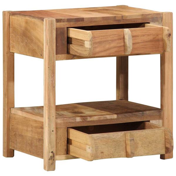 vidaXL Table d'appoint Marron 43 x 32 x 46 cm Bois Recycl&eacute; Solide