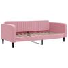 vidaXL Lit de jour avec lit gigogne rose 100x200 cm velours