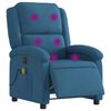 vidaXL Fauteuil inclinable de massage &eacute;lectrique bleu velours