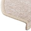 vidaXL Tapis d'escalier 15 pi&egrave;ces 65 x 24 x 4 cm Taupe Demi-rond Grand