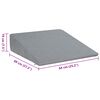 vidaXL Coussin en coin Uni Gris 69 x 64 x 19 cm