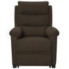 vidaXL Fauteuil de massage Marron foncé Tissu
