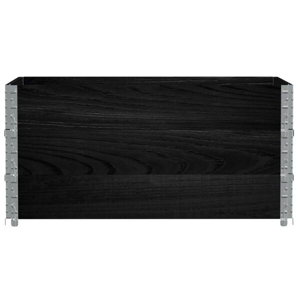vidaXL Colliers de palette 3 pcs noir 120x80 cm bois de pin solide