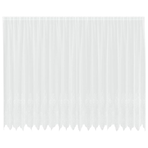 vidaXL Rideau en Dentelle Floral Blanc 200 x 500 cm Polyester