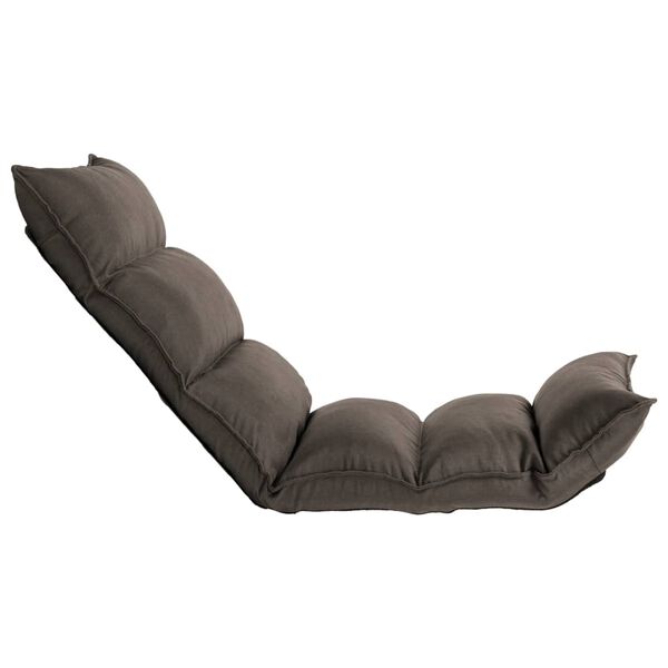 vidaXL Chaise pliable de sol Taupe Tissu