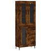 vidaXL Buffet haut Ch&ecirc;ne fum&eacute; 69,5x34x180 cm Bois d'ing&eacute;nierie