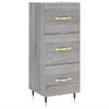 vidaXL Buffet Sonoma gris 34,5x34x90 cm Bois d'ing&eacute;nierie