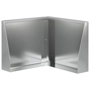 vidaXL Mur de sout&egrave;nement 50 x 50 x 30 cm Acier galvanis&eacute; Argent&eacute;