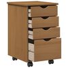 vidaXL Cabinet roulant MOSS Brun Miel 34 x 39 x 56 cm Pin massif