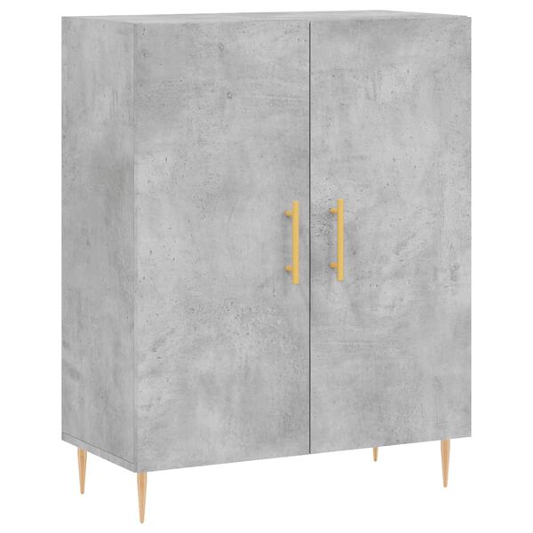 vidaXL Buffet gris b&eacute;ton 69,5x34x90 cm bois d'ing&eacute;nierie