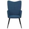 vidaXL Chaise de relaxation Bleu Tissu
