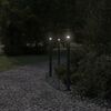 vidaXL Lampadaire d'ext&eacute;rieur noir 100 cm acier inoxydable
