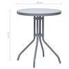 vidaXL Ensemble de bistro 3 pcs aluminium et textilène argenté