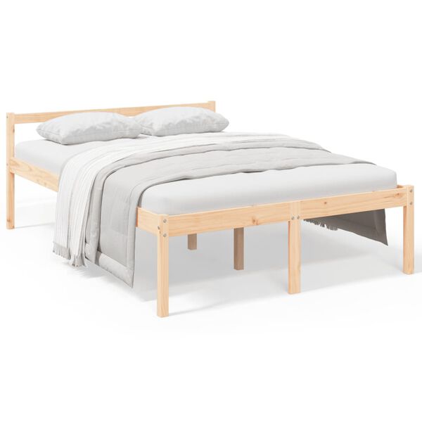 vidaXL Lit pour personne &acirc;g&eacute;e sans matelas 120x200 cm bois pin massif