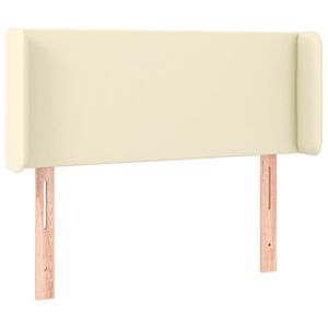 vidaXL T&ecirc;te de lit avec oreilles Cr&egrave;me 83x16x78/88 cm Similicuir