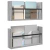 vidaXL &Eacute;tag&egrave;re &agrave; magazines 2 pcs Gris Sonoma 60 x 12 x 30 cm