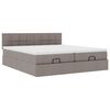 VidaXL Cadre de lit ottoman avec matelas taupe 180x200 cm tissu