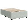 vidaXL Sommier &agrave; lattes de lit et matelas gris clair 120x190cm velours