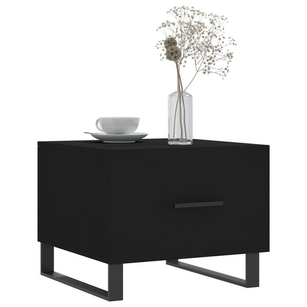 vidaXL Table basse Noir 50x50x40 cm Bois d'ingénierie
