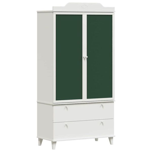 vidaXL Armoire Tableau Noir avec tiroir ROROS Blanc 90 x 45 x 180 cm