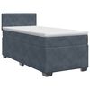 vidaXL Lit boxspring avec matelas Gris fonc&eacute; 90 x 190 cm Velours