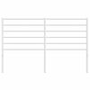 vidaXL T&ecirc;te de lit m&eacute;tal blanc 160 cm