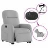 vidaXL Fauteuil inclinable &eacute;lectrique gris nuage tissu