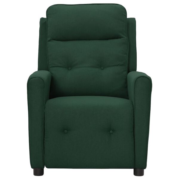 vidaXL Fauteuil de massage Vert foncé Tissu