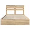 vidaXL Lit de Rangement Ch&ecirc;ne Sonoma 140 x 190 cm Bois d'ing&eacute;nierie
