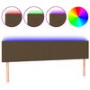 vidaXL T&ecirc;te de lit &agrave; LED Marron fonc&eacute; 200x5x78/88 cm Tissu