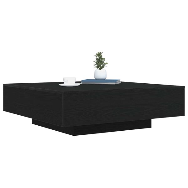 vidaXL Table basse Ch&ecirc;ne noir 100 x 100 x 31 cm Bois d'ing&eacute;nierie