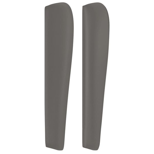 vidaXL T&ecirc;te de lit avec oreilles Gris 203x23x118/128 cm Similicuir