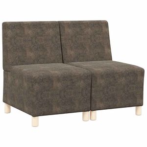 vidaXL Unit&eacute; de Sofa Modulaire Sans Accoudoirs 2 pcs Gris fonc&eacute;
