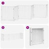 vidaXL Barrière pour chien porte pliable 6panneaux blanc bois peuplier