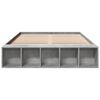 vidaXL Cadre de lit sans matelas gris béton 120x190 cm