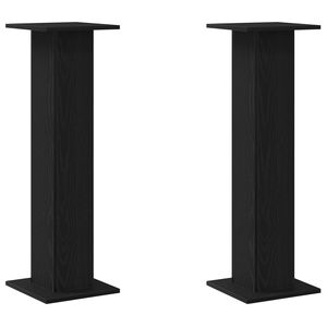vidaXL Supports de haut-parleur 2 pc Ch&ecirc;ne noir 30 x 30 x 95 cm