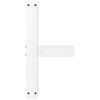 vidaXL Pieds de table basse en T, 2 pi&egrave;ces, blanc, 40 x 25 x (30-31) cm, acier