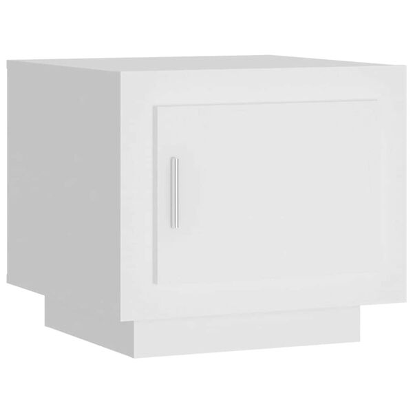 vidaXL Table basse Blanc 51x50x45 cm Bois d'ing&eacute;nierie