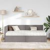 vidaXL Cadre de lit d'angle avec matelas 2 pcs Taupe Velours