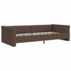 vidaXL Lit avec matelas et &eacute;clairage USB Marron fonc&eacute; Tissu 90x200 cm